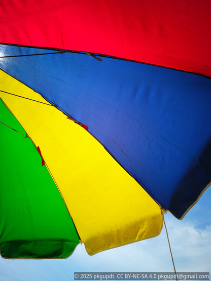 A umbrella of Korean beach.