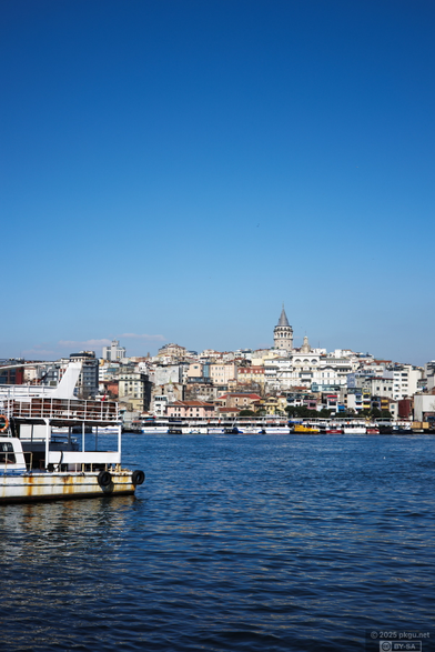 Golden Horn and Galata tower, view from the old town side.