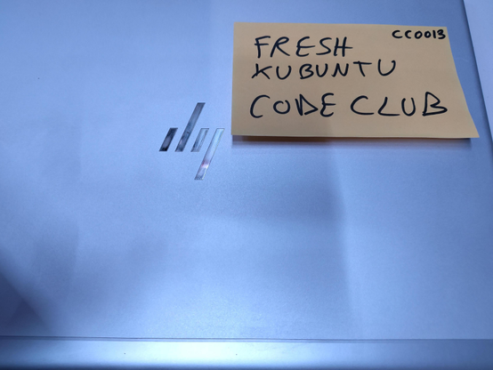 Fresh Kubuntu Install on #HP laptop for #CodeClub Luxembourg