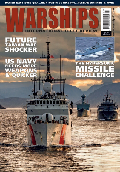 Cover of the March 2023 issue of Warships IFR magazine.
