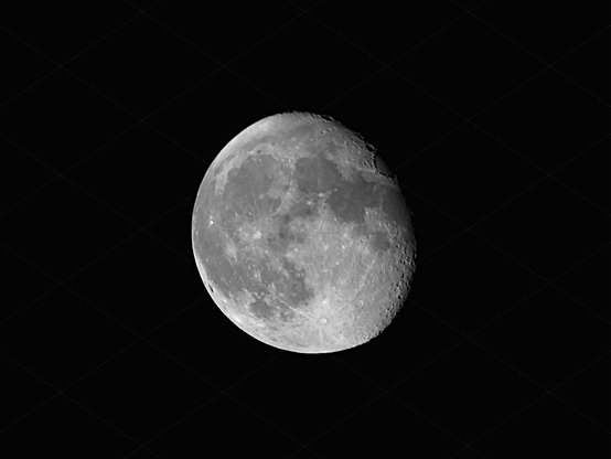 Moon, black and white, photo