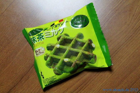 Wie eine belgische Waffel, aber mit Matcha Grüntee Geschmack.
