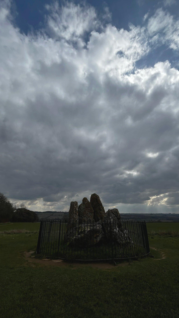 The Whispering Knights.  A tomb in the Cotswald-Severn group, near to the Rollright Stones.