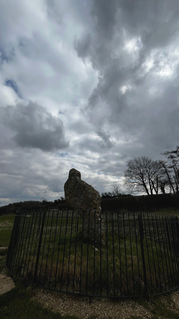 The King Stone, just over the road from the Rollright Stones.