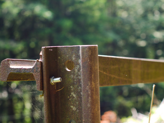 Fence build out of old rails