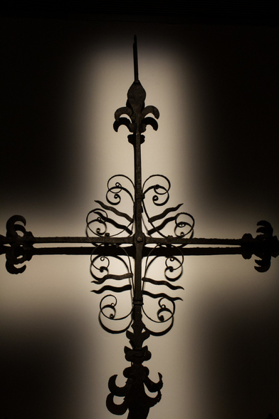 I was taken by the lighting on this cross in the museum and had to photograph it. 