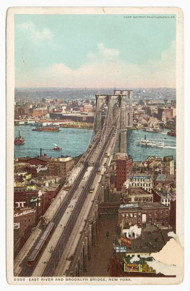 East River and Brooklyn Bridge, New York