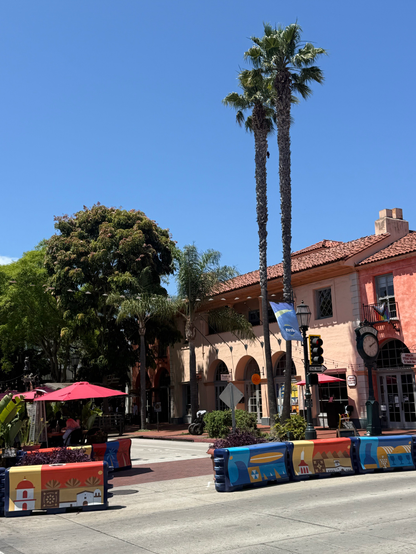 State Street Santa Barbara a colonial house with big trees