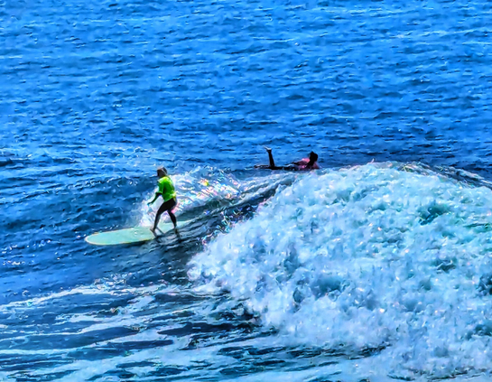 Surfer on a wave