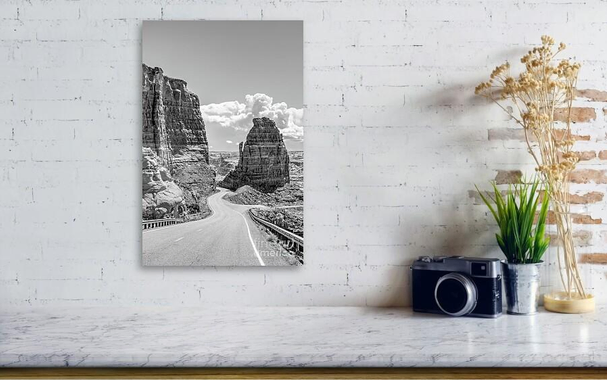 I love how this part of Utah State Highway 95 cuts a path with a tall rock mesa on one side and the other side a butte. I captured this vertical black and white photograph in Glen Canyon National Recreation Area in Lake Powell, Utah @fineartamerica 
https://5-jennifer-white.pixels.com/featured/utah-glen-canyon-highway-butte-vertical-grayscale-jennifer-white.html
#buyintoart #photography #wallart #artgallery #interiordesign