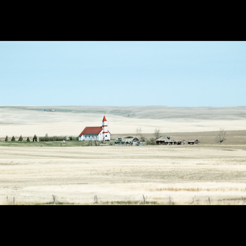 Church in the prairies, saskatchewan, Canada