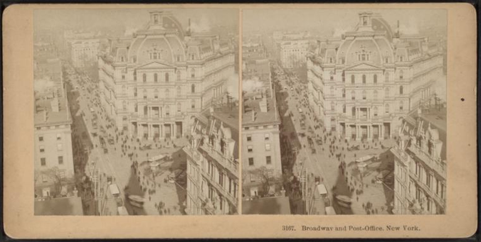 Broadway and post office, New York.