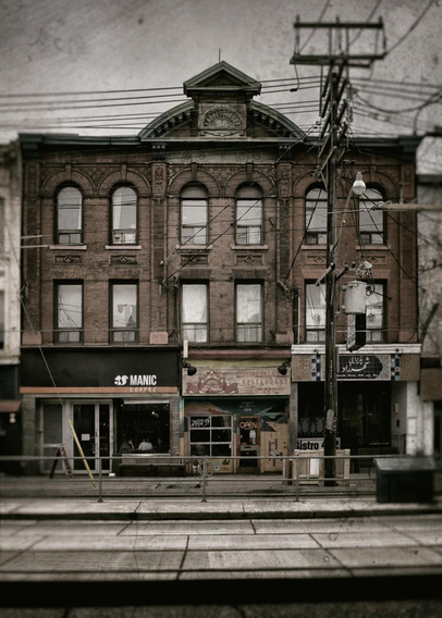 Nos 422 - 426 College St 1 Old Film Version photograph by Brian Carson of The Learning Curve Photography