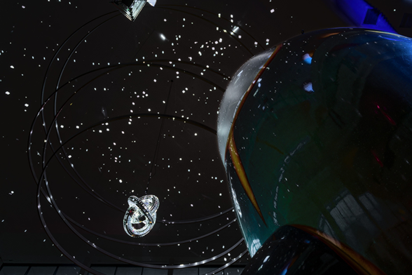 Fairy Dust Rocket underneath a stary sky in the entrance hall of CCH