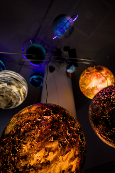 "Planets" light installation at 38C3