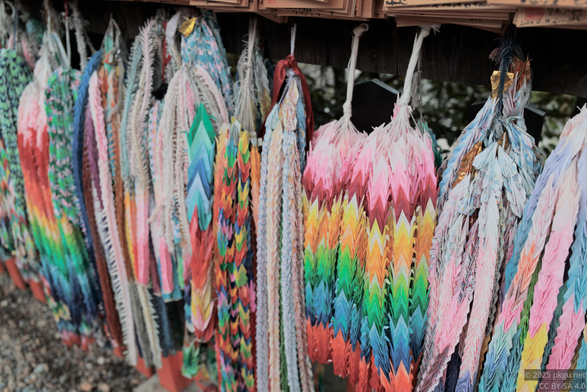 The colorful paper crafts, Fushimi Inari Taisha, Kyoto, Japan.