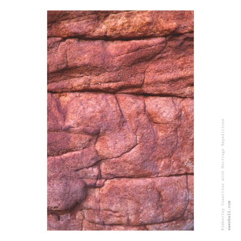 Pink and ochre tones of Kimberley sandstone