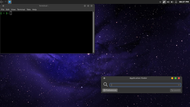 A very boring xfce desktop
