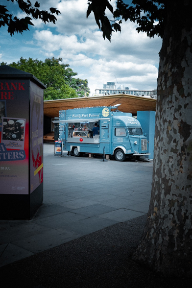 Food truck on the South Bank in London