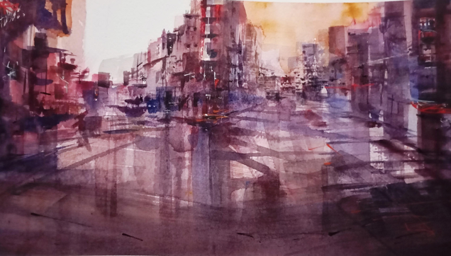 Street
Watercolor painting 
A3 size. Cotton paper 
#MastoArt #art #watercolor #urban #streetart