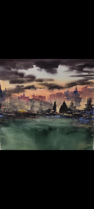 City
Watercolor painting 
Cotton paper 
#art #MastoArt #watercolor #City 
