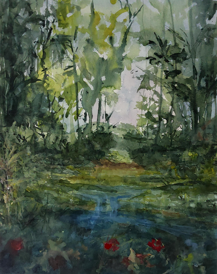 Jungle
Watercolor 
Cotton paper 
#art #MastoArt #watercolor #trees #leaves 