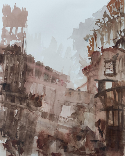 Destrucción 
Watercolor painting 
#art #MastoArt #watercolor 