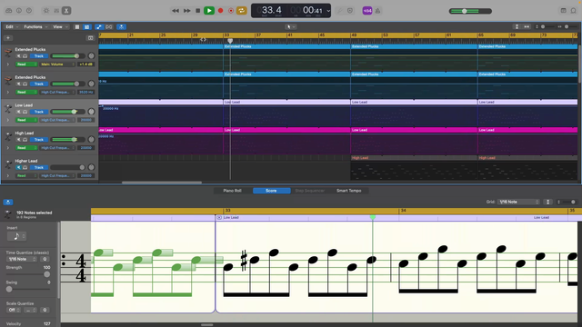 Video playing Halcyon (Remix) in Logic Pro, playing a 192 BPM upbeat chord melody with fast drum beats.

This video's thumbnail is its cover art, a remix of the original. It's a geometric halcyon kingfisher with pink, orange, and blue colours inspired by pop art. My logo and title are in an extended Y2K-style font.