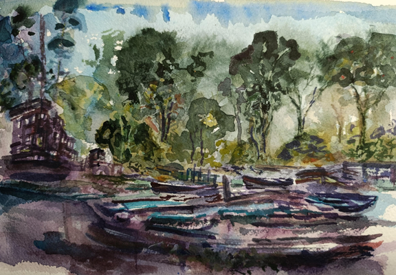 Japanese garden series
Watercolor painting 
Cotton paper 
#art #watercolor #MastoArt #artist