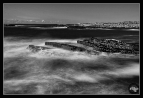 Black and white, Long Exposure, ocean scenery
