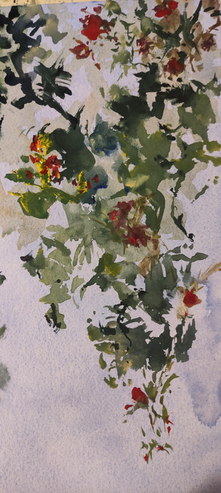 Flowers and leaves 
Textures
Watercolor 
#MastoArt #art #watercolor #flowers 