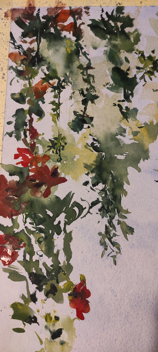 Flowers and leaves 
Textures
Watercolor 
#MastoArt #art #watercolor #flowers 