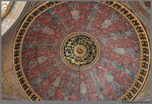 The ceiling of Topkapı Palace, Istanbul, Türkiye.