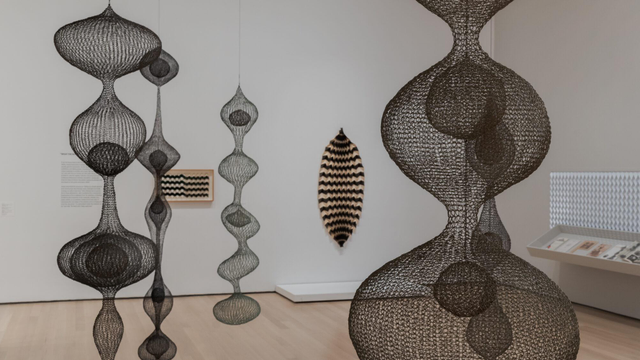 installation view of 'Ruth Asawa: A Retrospective' at the Museum of Modern Art