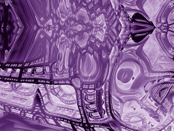 purple melty metal mandelbulb
