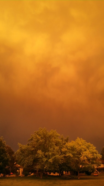 Deeply orange sunset in Colorado