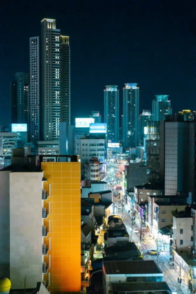 Night city skyline in Daegu