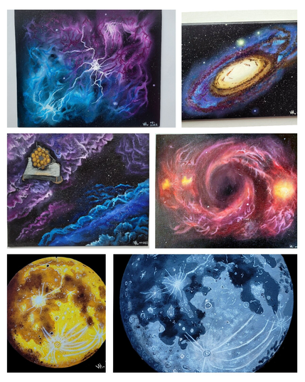 A selection of space art.
