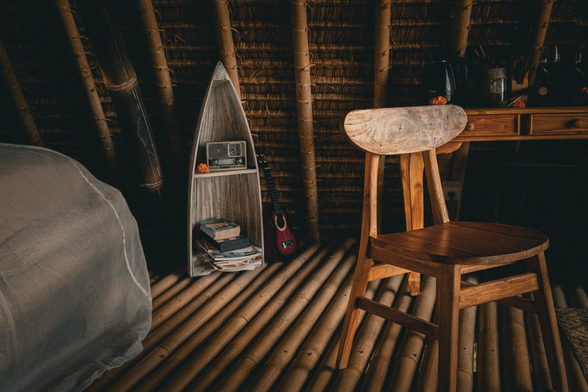 Interior of a holiday hut
