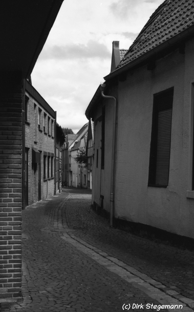 Kleine Gasse in der Innenstadt von Steinfurt im Münsterland.