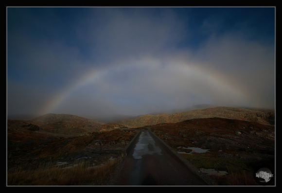 Rainbow in the mist.
