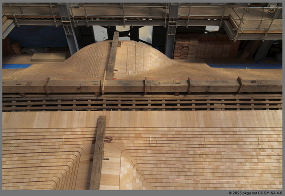 Konpon-chūdō under maintenance rebuild, Enryaku-ji, Shiga-ken, Japan.