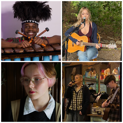 A collage of musicians' photos. They are all disgustingly youthful.