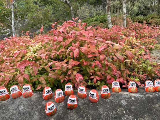 A few of the innumerable Daruma dolls at Katsuo-ji