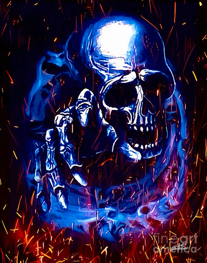 Blue Fire Skeleton