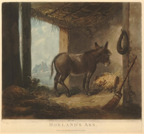 Morland's Ass
Coloured mezzotint, 29 x 31.4 cm, by Simon Malcho, 1804, after George Morland
The British Museum, London