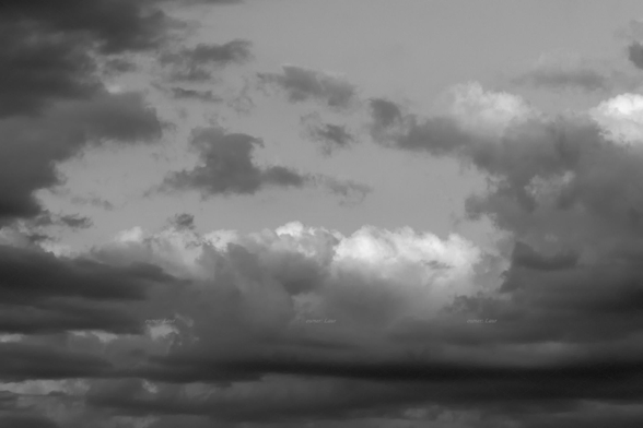 Clouds, black and white, photo