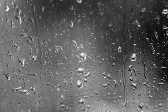 Drops, closeup, black and white, photo