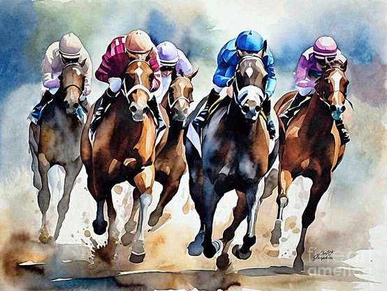 Horse racing- Down The Stretch