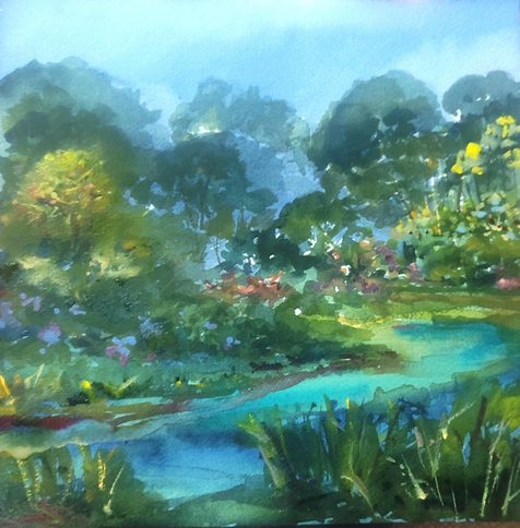 Magic gardens 1
#flowers and #trees 
Watercolor painting
#Landscape 
#art #MastoArt 